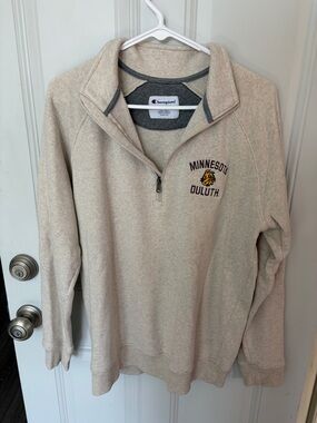 Champion Beige Minnesota Duluth Half-Zip Pullover